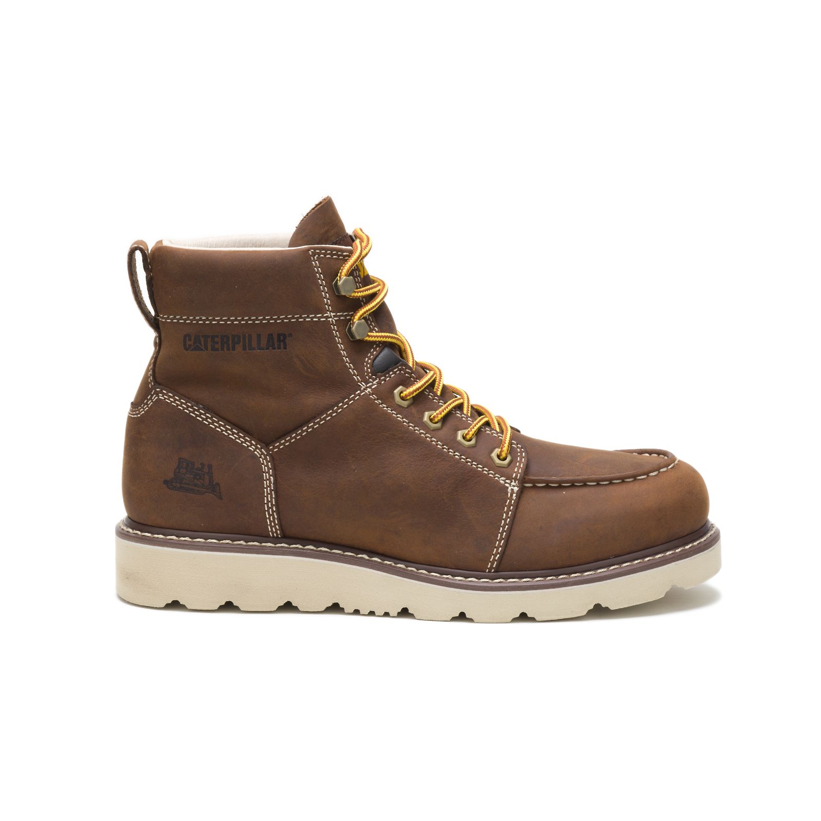 Men's Caterpillar Tradesman Work Boots Chocolate Brown Ireland MBVY42789